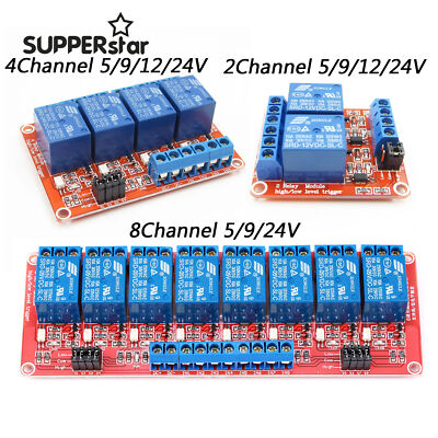 2CH/4CH/8CH Channel Relay Module With Optocoupler H/L Level Triger 5V-24V ASS