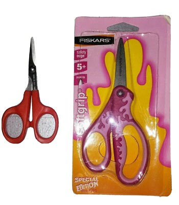 Fiskars Softgrip Pink Scissors Special Edition & Red Handled Scissors For Kids
