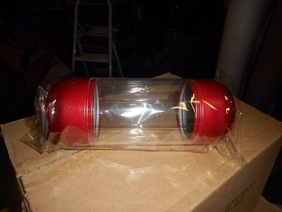 New pk of 12 Red Metallic Capsule Shaped Event Giveaway CANDY ETC. Containers 