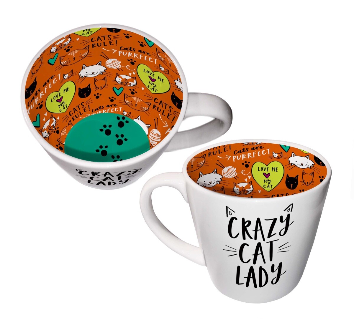 Crazy Cat Lady Ceramic Decorated Gift Mug with Gift Box Novelty Gifts for Women