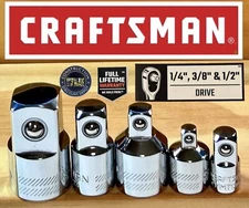 New Craftsman 5pc 1/4" 3/8" 1/2" 3/4" ratchet wrench socket adapter Reducer set