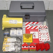 Brady Portable Electric Lockout Kit LKX, Toolbox w/ (47) Components Padlock Lock