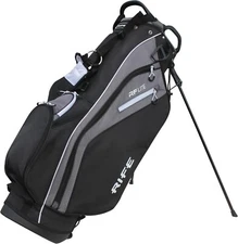 Rife RF-LITE Black and Gray Golf Stand Bag 9" 7-Way Divider Top Lightweight