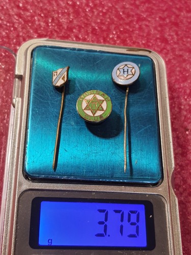 1930-1940s New York Hakoah Famous Football Soccer pins badges lot - Picture 2 of 8