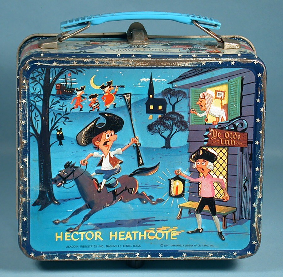 1964 Hector Heathcote Original Metal Lunch Box Terrytoons TV