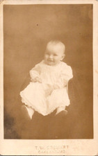 RPPC Sweet smiling baby Carrie Elaine Oakland MD postcard a46