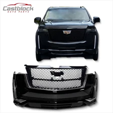 Fit 2021-2024 Cadillac Escalade Complete Front Bumper Body Kit Grille