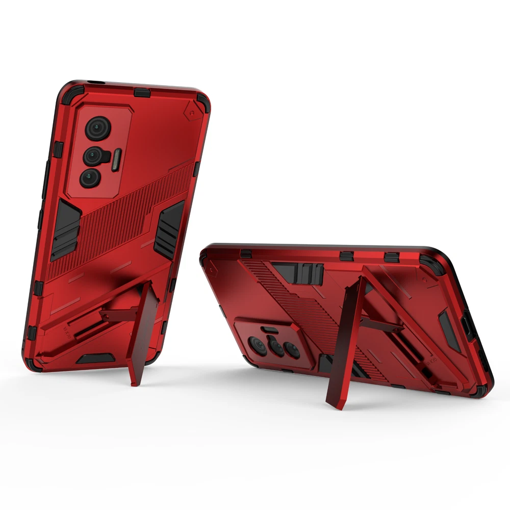 Vivo X70 Shockproof TPU PC Bumper Stand Protective Phone Case