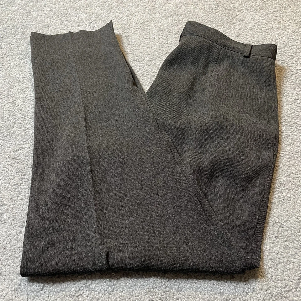Pantalones de vestir de colección Garfield & Marks para mujer talla 12 gris plisado EE. UU. Goth Career City Foto 2 de 4