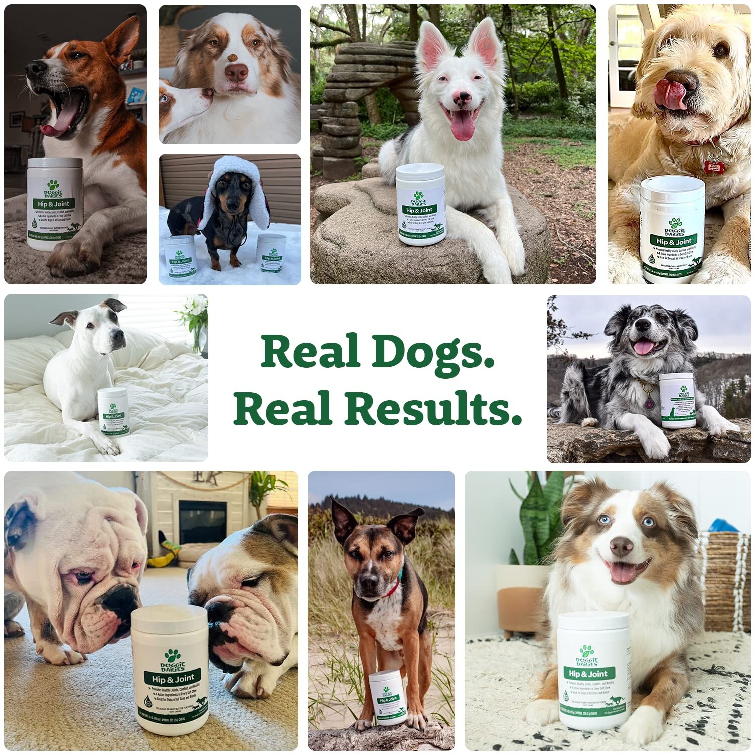 Doggie Dailies Glucosamine for Dogs 225 Chews Advanced Joint