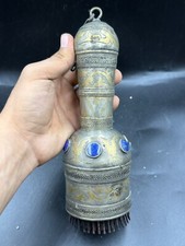Roman old white-metal with gold plated with lapis lazuli stone rare unique