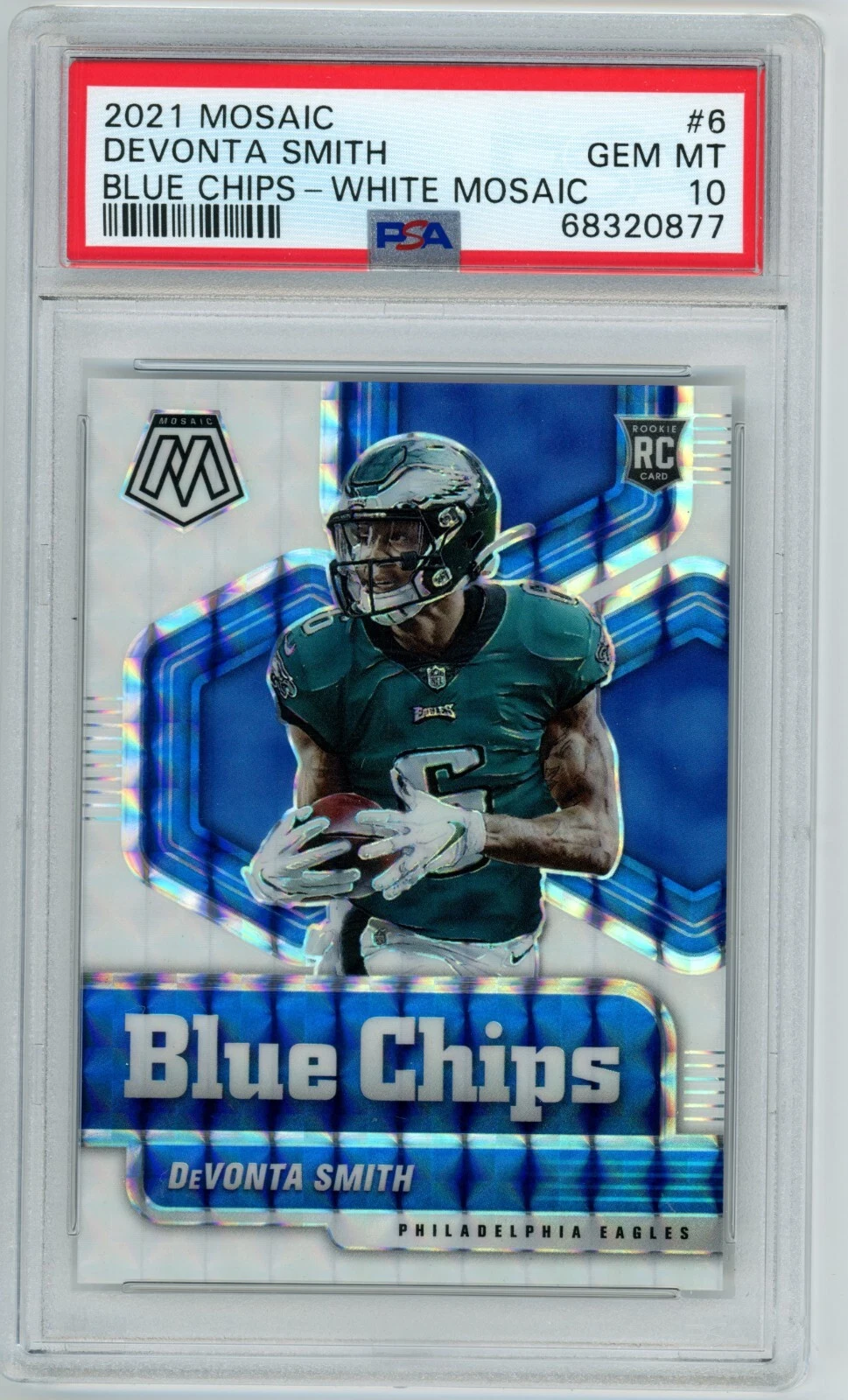 DeVonta Smith Panini Mosaic Blue Chips #6 White Mosaic