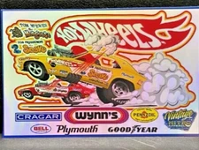 VRHTF NHRA "THE SNAKE & MONGOOSE HOT WHEELS FUNNY CARS 2.5" X 3" STICKER