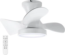 Low Profile Ceiling Fan with Lights and Remote - Small Flush Mount Fan（22inch）