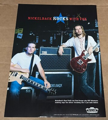 RYAN PEAKE & CHAD KROEGER of NICKELBACK - VOX AMPS - 2003 Print Ad