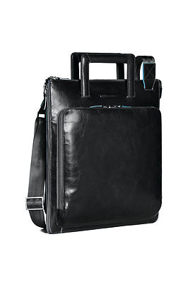 Piquadro Blue Square Black Casual Shoulder bag w/ handle CA1635B2/N