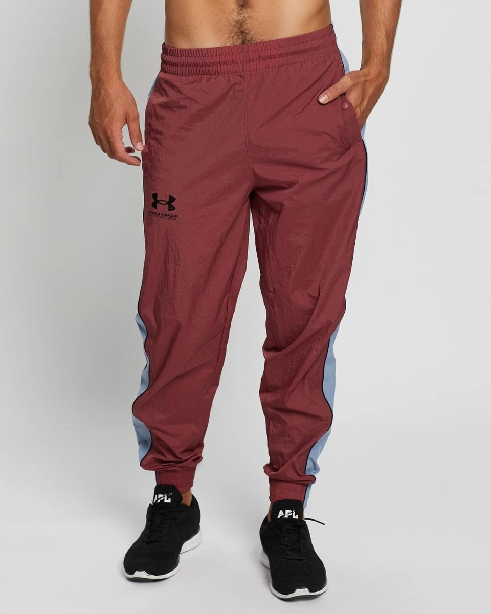 Under Armour Men’s Woven Track Pants 1361646 Maroon Sz XL NWT 💯AUTH 2021  Style