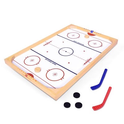 Gosports Ice Pucky Wooden Table Top Hockey Game 2 Player For Kids