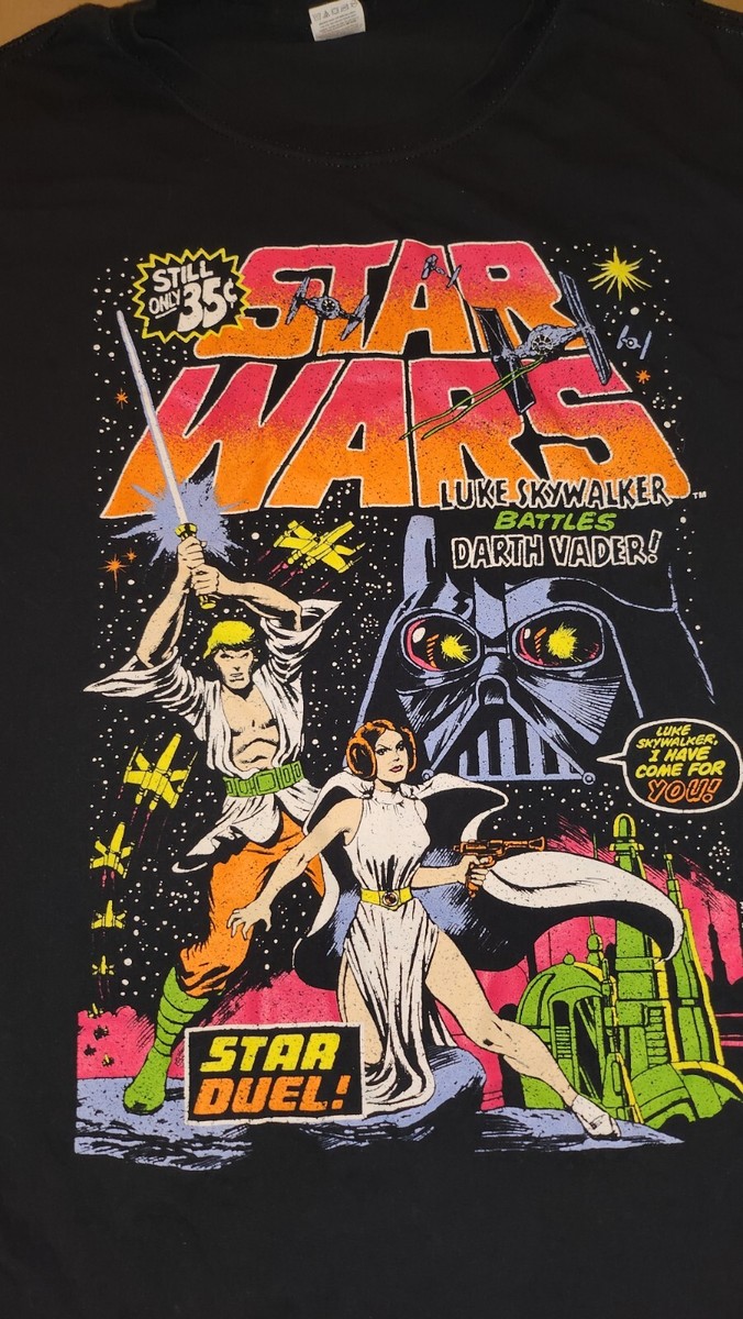 Star Wars Comic Book Cover Tee Shirt Luke Skywalker battles