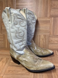 Anguila De Cuero Marrón Raro 🔥 pistolero Botas De Vaquero Talla 10.5 para  hombres hecho en México | eBay
