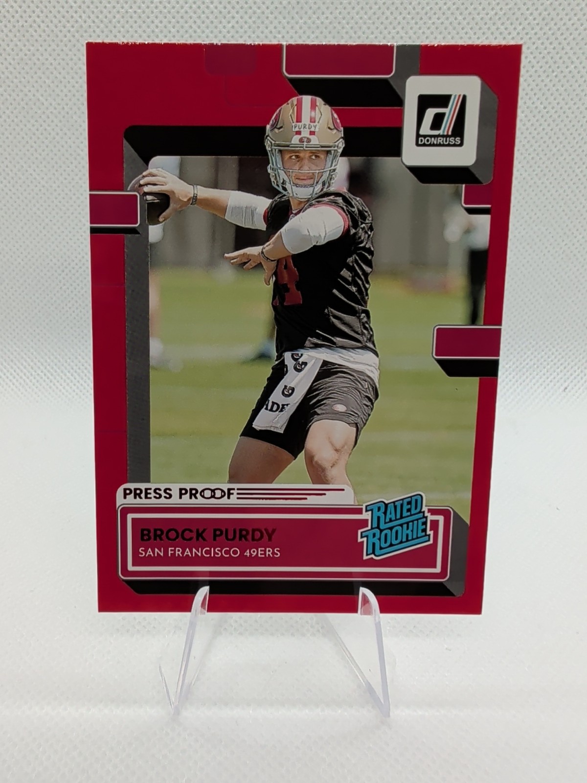 2022 Panini Donruss - Rated Rookie Brock Purdy #374 Press Proof Red (RC)