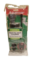 Fluidmaster 400CR Universal Toilet Fill Valve & 2" Flapper Repair Kit
