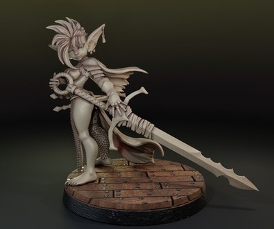 Dungeons & Dragons spielbare Figur - weiblicher Kobold - Kämpfer, Krieger