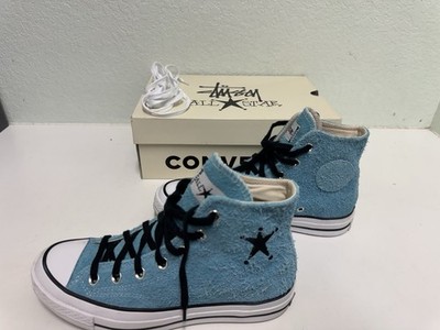 Converse x Stussy Chuck 70 High Sky Blue A07663C Mens 6 Womens 8 With Box