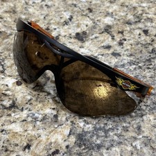 Vtg 2002 Harley-Davidson Clear Orange Tint Flame Riding Sun Glasses Made In USA