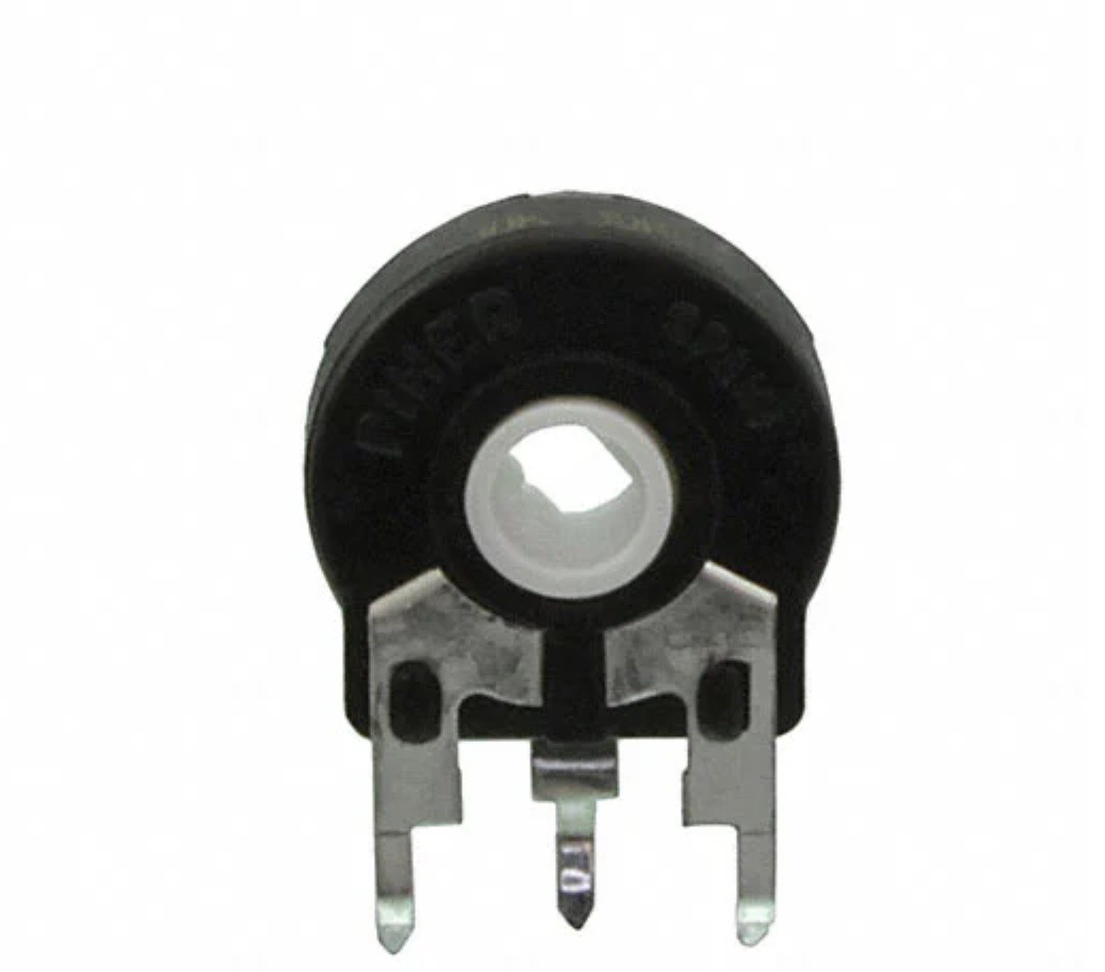 1 pc 100k ohm Trimmer Pot , Vertical (Side adjust) . 15mm Diameter