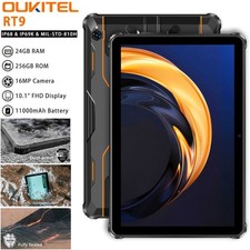 Oukitel RT9 4G LTE Rugged Tablet Android 14 Smartphone WIFI GPS Outdoor Unlocked