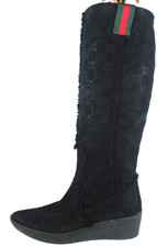 GUCCI Black GUCCISSIMA Suede & Mouton Shearli...