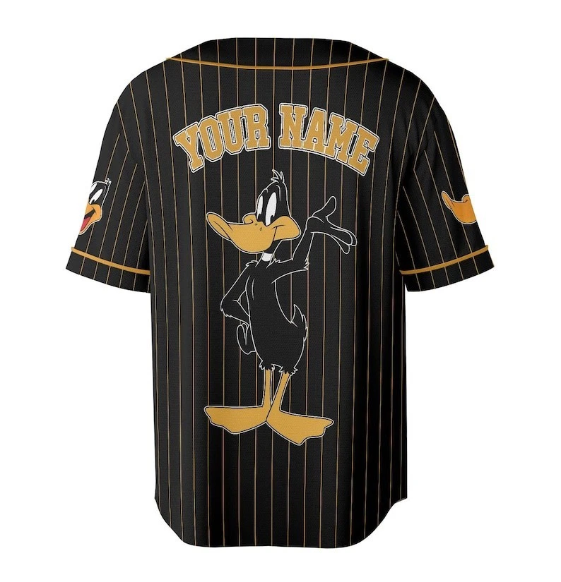 Personalized Daffy Duck Collection Baseball Jersey, Custom Daffy Duck Baseball Jersey