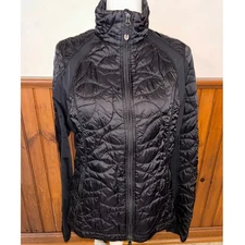 Kerrits Womens Black Quilted Full Zip Lightweight Equestrian Riding Jacket Large