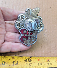 1956 Packard Trunk Lock Flip-up Cover Emblem 56 Enamel On Brass 1956 Packard Trunk Lock Flip-up Cover Emblem 56 Enamel On Brass
