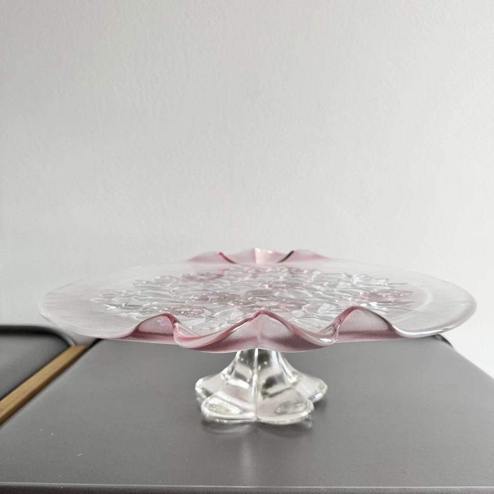 Support à Gâteau sur pied en Verre / Cake Stand Mikasa RosellaWalther 1960 - Photo 3/4