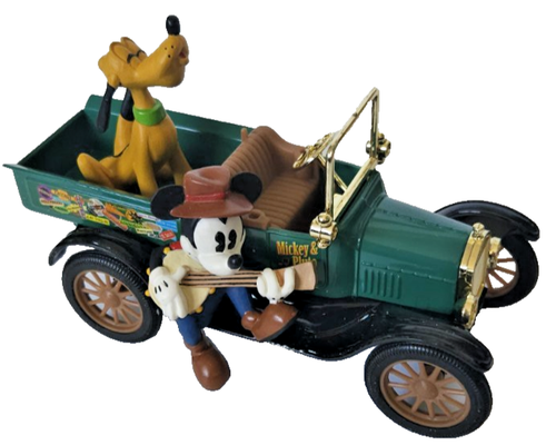 Vintage Limited Edition 1998 Disney Mickey + Pluto ERTL Truck Figurine Set w Box - Picture 2 of 24