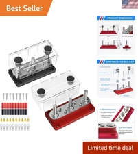 Heavy Duty 150A Power Distribution Block with Protective Cover for Vehicles