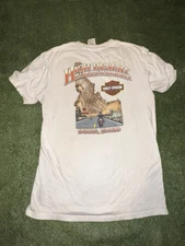 Harley Davidson Men's Size Large High Desert Boise Idaho White Shirt