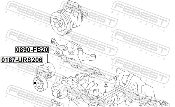 FEBEST-OE 0890-FB20.OE Belt Tensioner, V-ribbed belt for SUBARU - Image 12