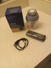 Mini Food Processor, Vegetable Garlic Chopper USB Meat Grinder Rechargeable