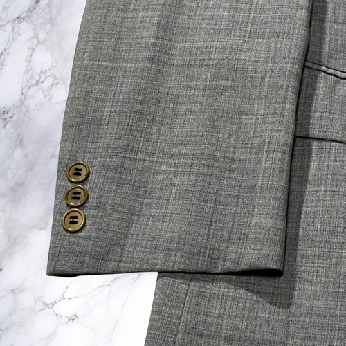 Authentic Paul Smith Gray Double-Breasted Suit Set Classic Men's Formal Wear - Picture 22 of 24
