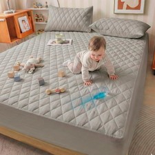 Extra Deep Waterproof Quilted Mattress Protector 360 Fitted Elastic Bed Cover