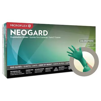 Ansell C520 Microflex Neogard Disposable Gloves, Neoprene, 3.9 Mil Palm,