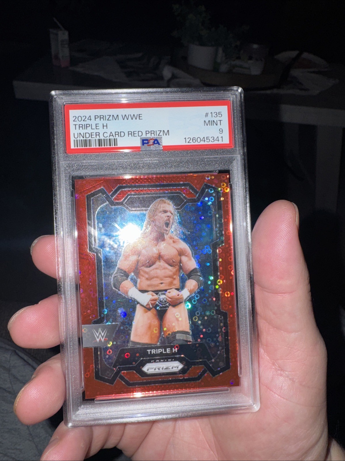 2024 Panini Prizm WWE - Triple H #135 Red under Card Prizm /99