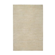 6'3"x9'9" White Modern Plain Design Lori Buft Pure Wool Hand Knotted Rug R91297