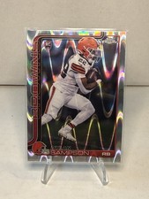 2025 Topps Chrome NFL Dylan Sampson Rookie Raywave Refractor Browns RC #308