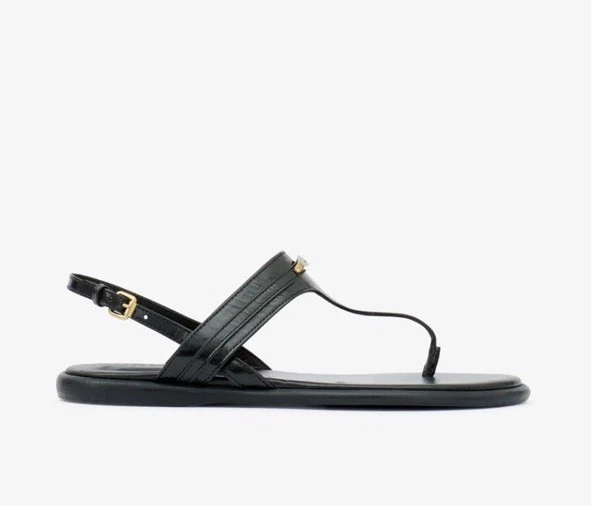 SANDALIAS ISABEL MARANT NYA CUERO NEGRO TANGA HONDA Talla 36 $575 Foto 3 de 4