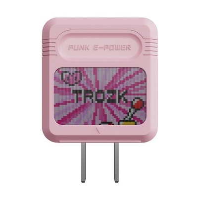 Trozk USB C Charger, 20W Fast Wall Charger Block, QC+PD 3.0 Plug Adapter Pink 