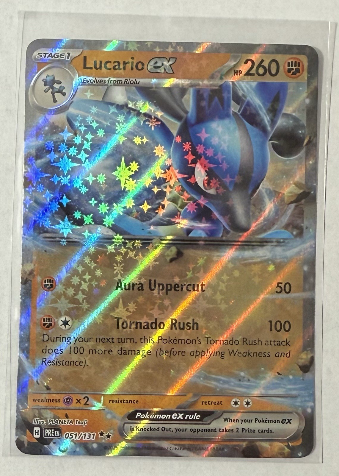 Lucario ex 51/131 Prismatic Evolutions Double Rare NM